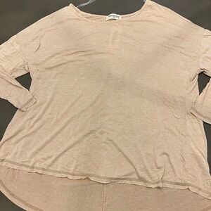 NWT Impressions Women’s Long-Sleeve Beige Tunic Top, size M